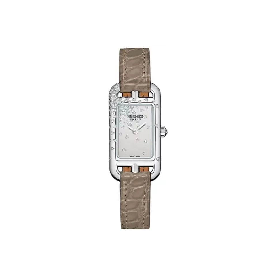 H-Ermes Fine Leather Strap Full Diamond Series High-End Luxury Fashion Elegant Women's Watch