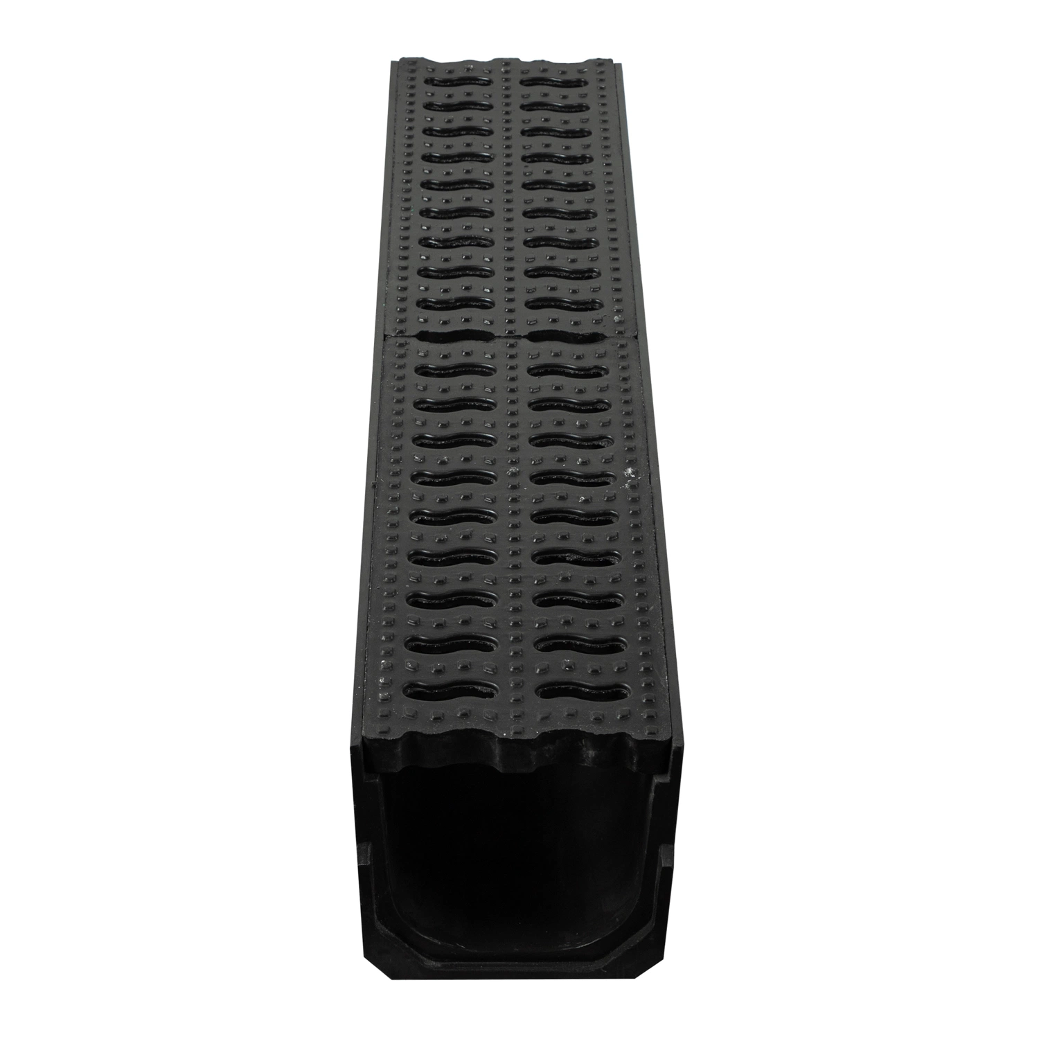 Outdoor Water Drain Channel PVC Gutter Drainage U-Shape Channel with Plastic Grating Cover