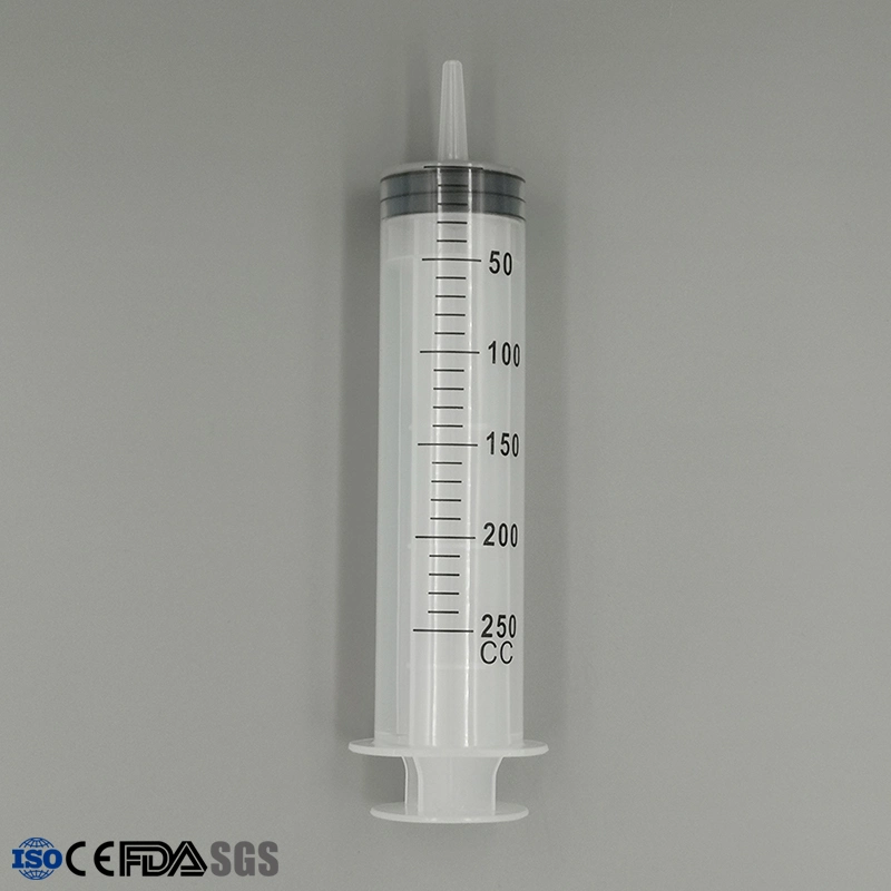 Alimentação de Alta Qualidade estéril e irrigando seringa, seringa de grandes dimensões, 150 ml, 200 ml, 250 ml, CE&amp;ISO13485