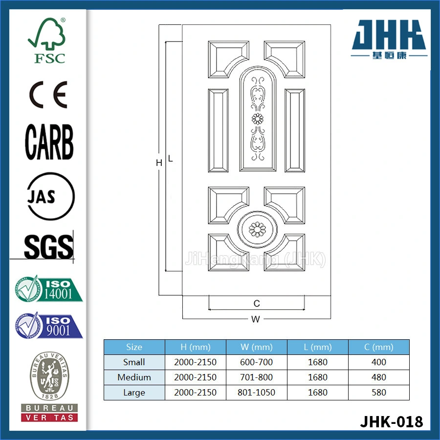 Jhk-018 HDF/MDF قشرة خارجية من الخشب المقولب المصنع