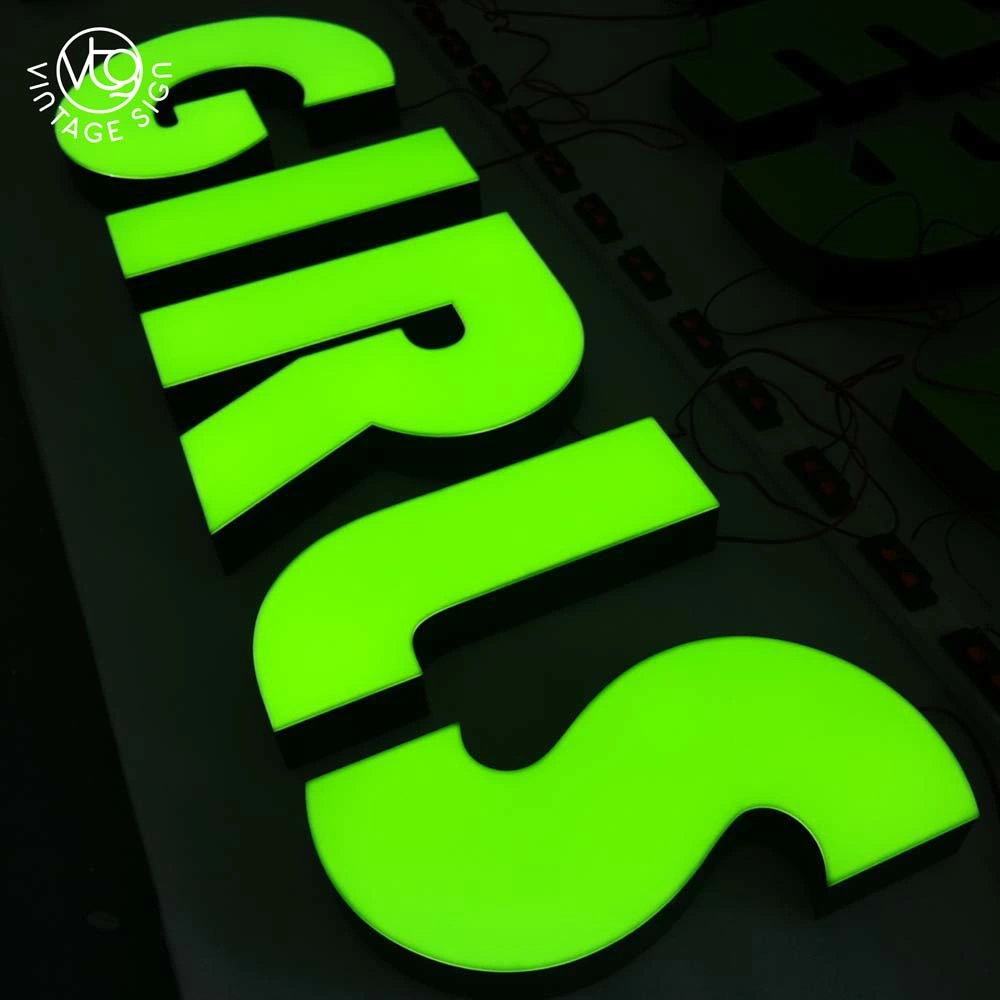 Factory Custom Channel Sign Front Light Plate Backlit Font Plate Business Logo Acrylicy LED Illuminated Sign Logo Design 3D Multicolor Advertising Letter Sign