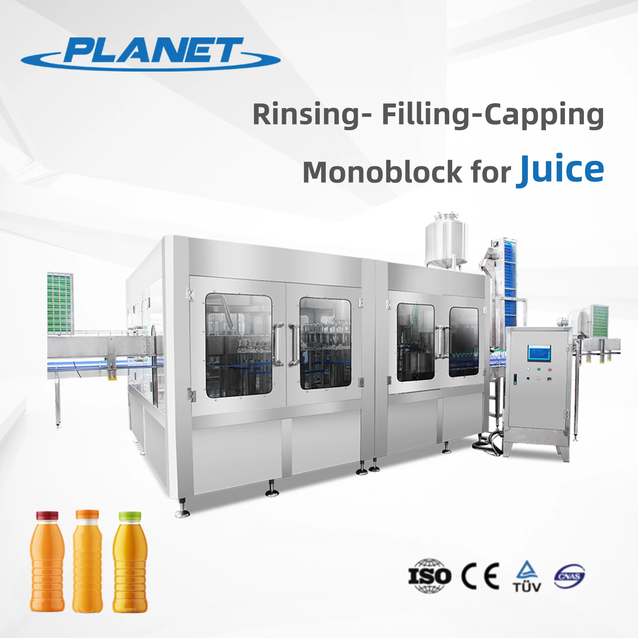 Complete Automatic Small Pet Bottle Coffee Mango Orange Apple Grape Juice Soft Drink Water Beverage Processing Bottling Filling Plant