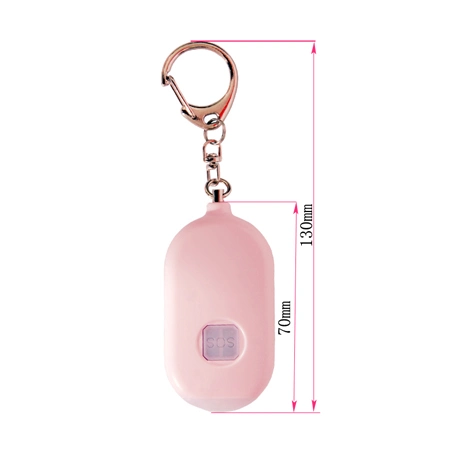 USB Rechargeable Waterproof LED Flashlight Personal Alarm Keychain