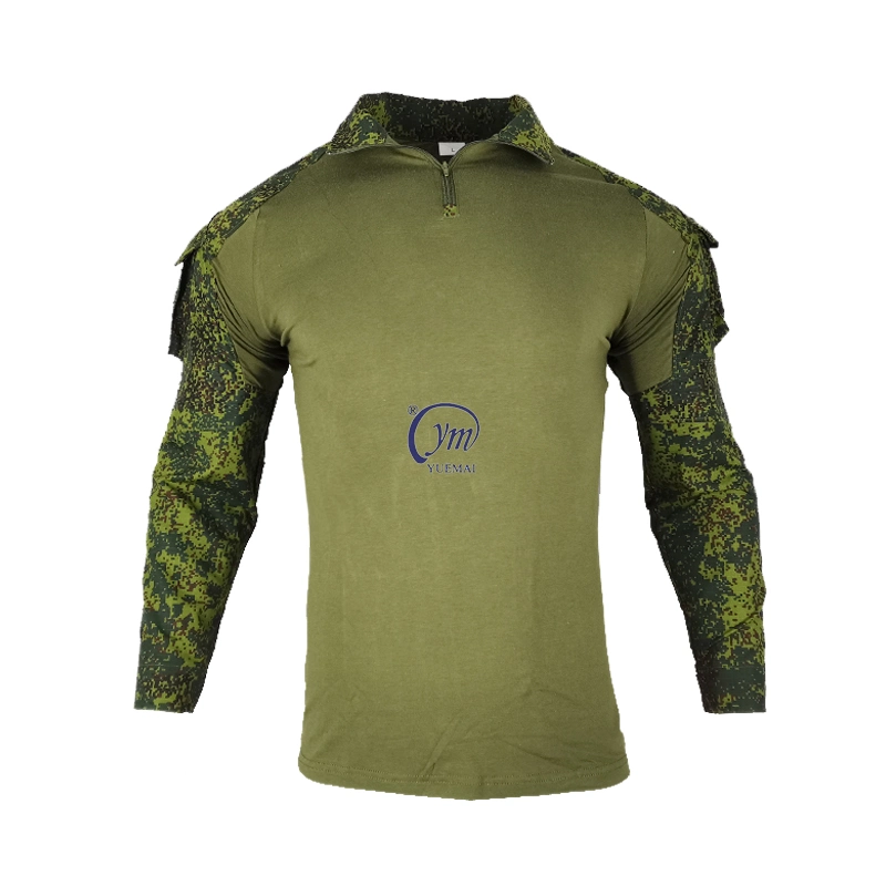 2023 Yuemai New Design Breathable Russia Camouflage Frog Suit Combat Men's Long Sleeve Shirt
