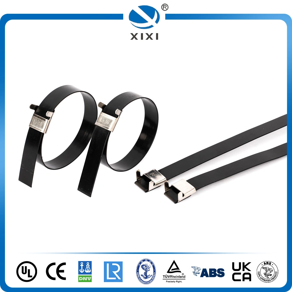 Cable de acero inoxidable tie---304 316 L tipo recubierto de PVC empate con traba de ala