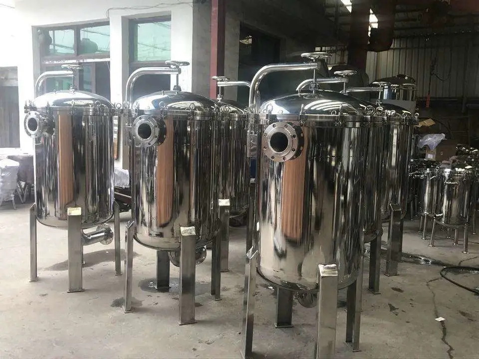 Chemical Industry 100L/H Industrial Liquid Bag Filter Housings for Seawater Desalination Plant