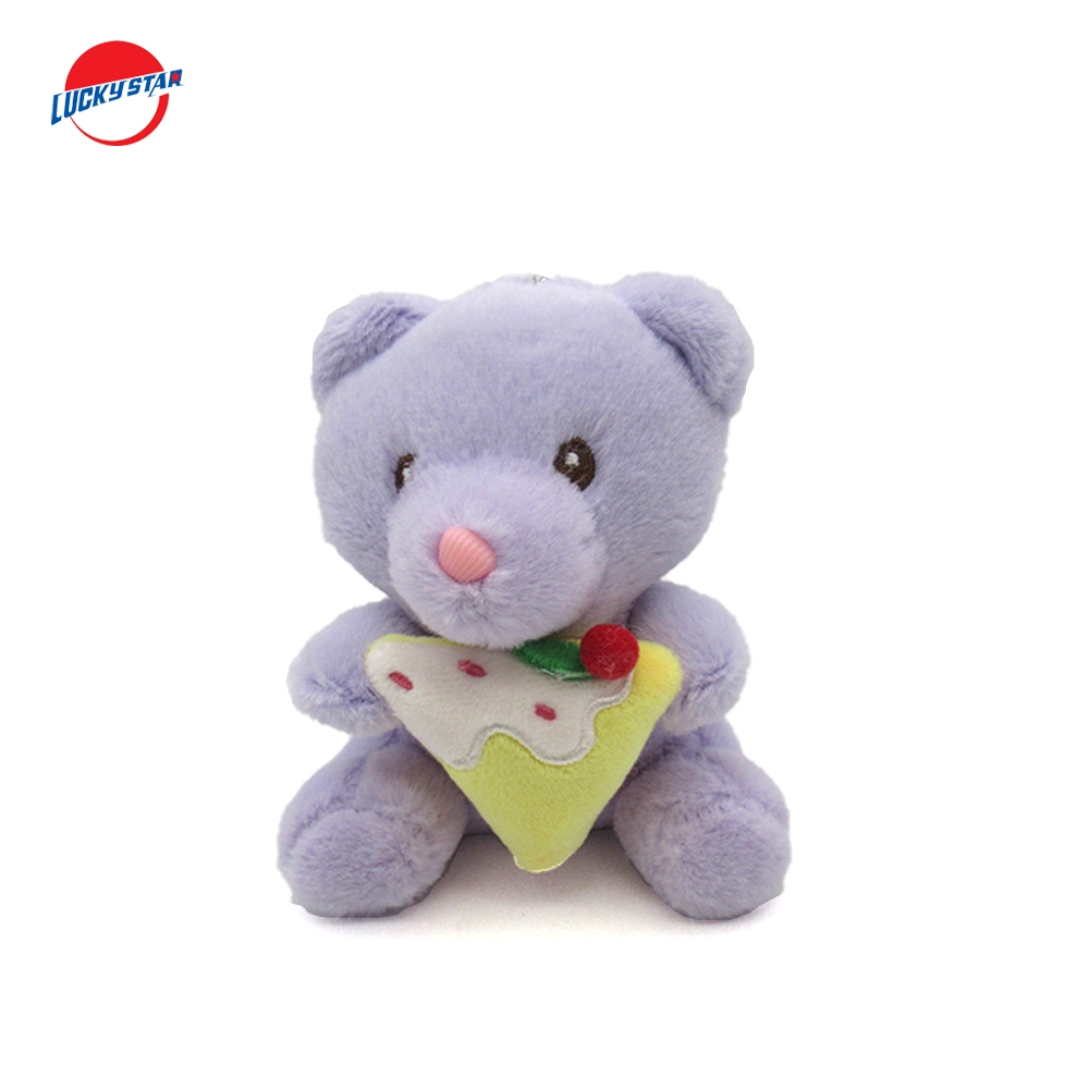 Cute pequeño osito de peluche peluche juguete animal con babero