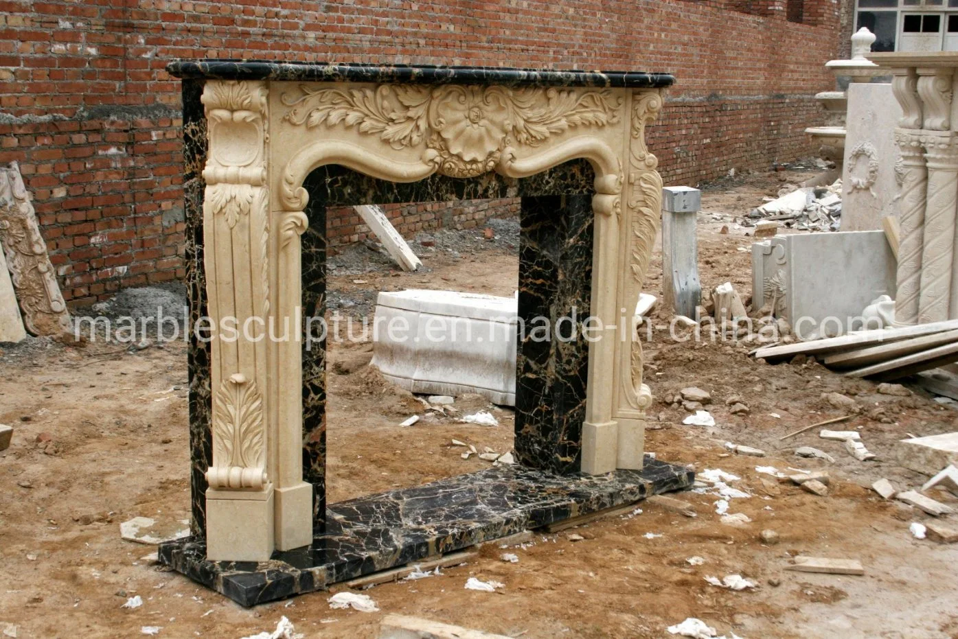 Natural Stone Custom Production Marble Fireplace (SY-MF318)