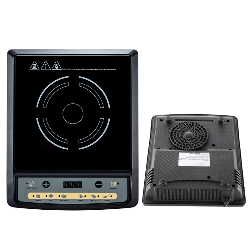 Hot Factory Price Wholesale/Supplier Black Crystal HD Layoutcooker 1400W~2000W Induction Cooker