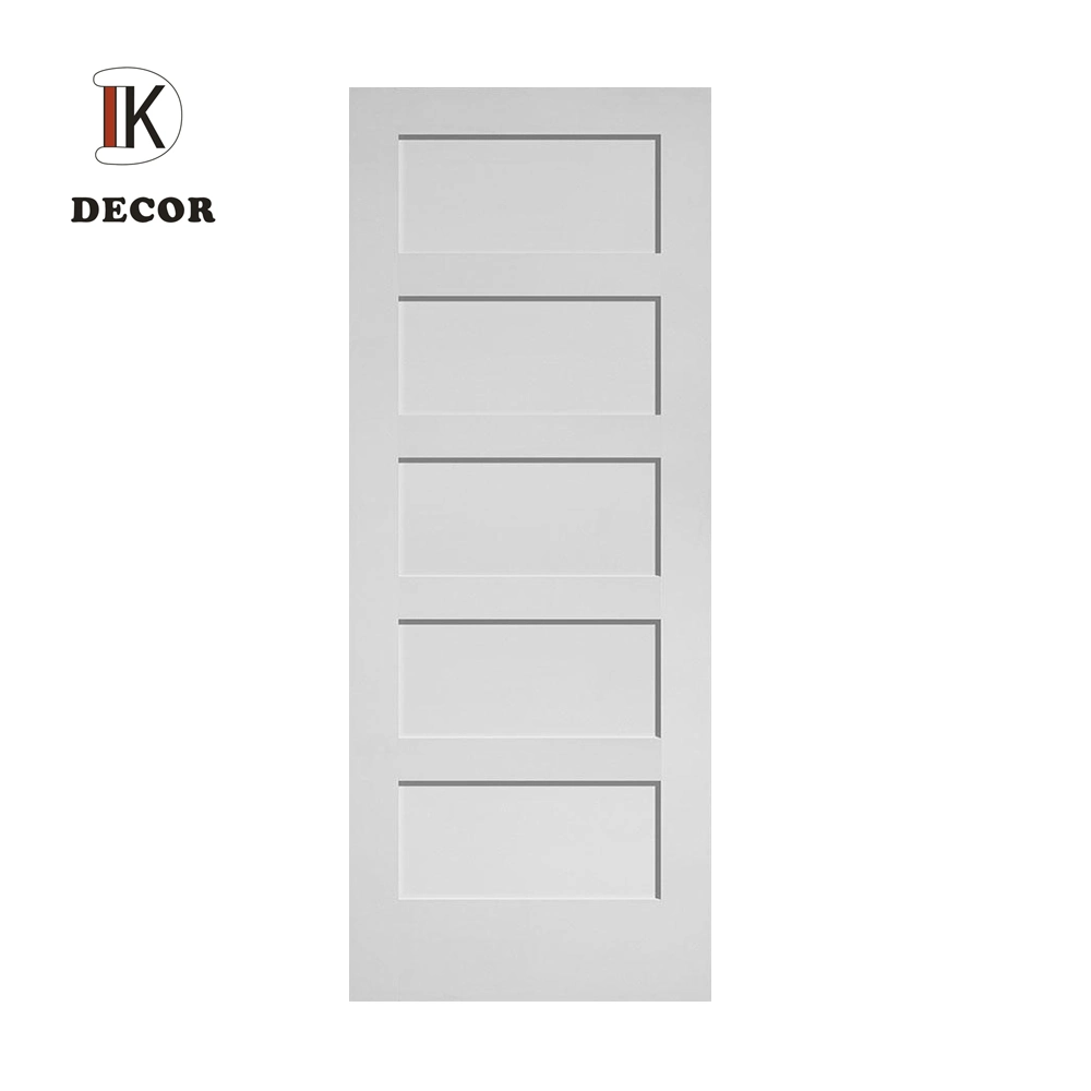 Hot Sale Soundproof White Primer 2 Panel Solid Core Interior Wooden Shaker Door