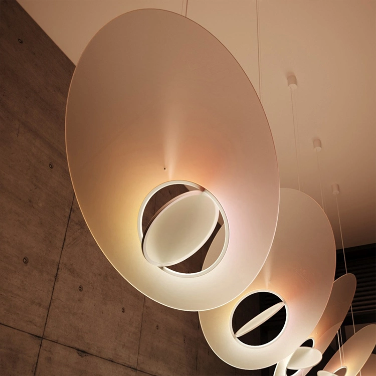Simple Custom Acrylic LED Chandeliers Modern Pendant Lights Dining Hall Lighting