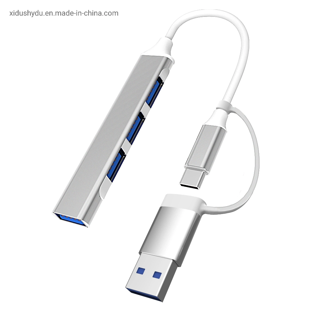 USB C Hub 1 to 4-Port Docking Station Type Hub