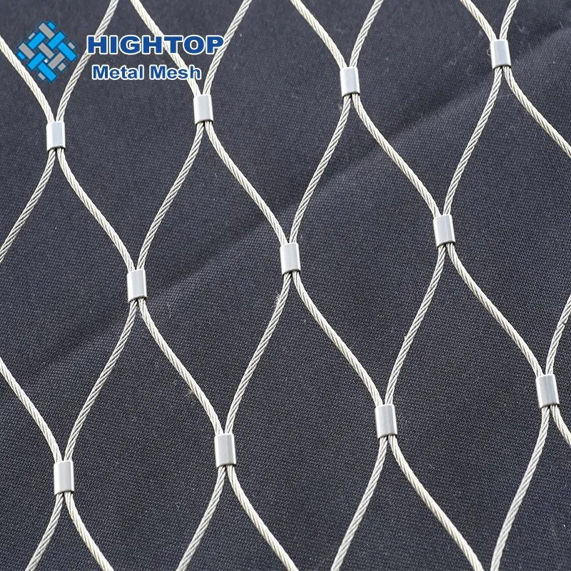 Flexible 304 316 Stainless Steel Wire Rope Mesh 7 X 7 Ss Zoo Aviary Mesh Netting