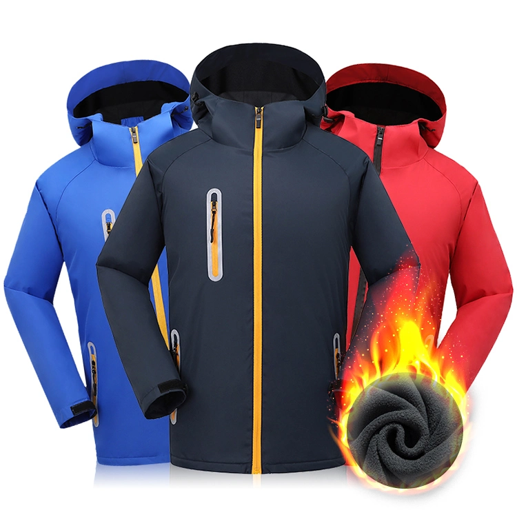 Hot Sports Softshell Custom Reflective Strip Pocket Hooded Windbreaker Jackets Coat Sportswear Winter Outdoor Waterproof Jacket