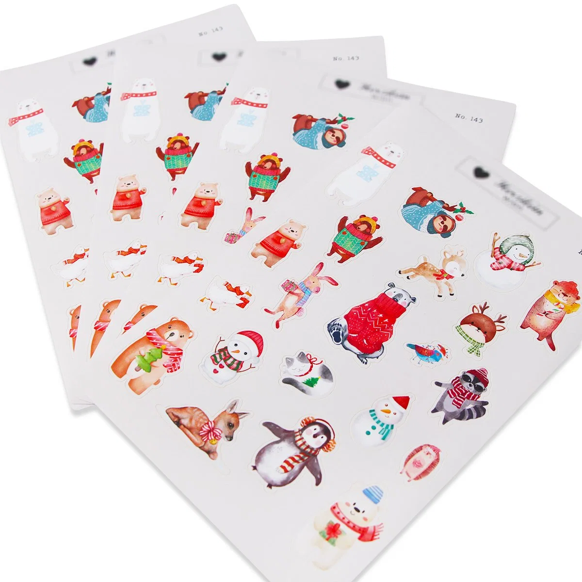 Custom Children's Christmas Vinyl Decoration Cute Icon Stickers Gift Decoration Stickers