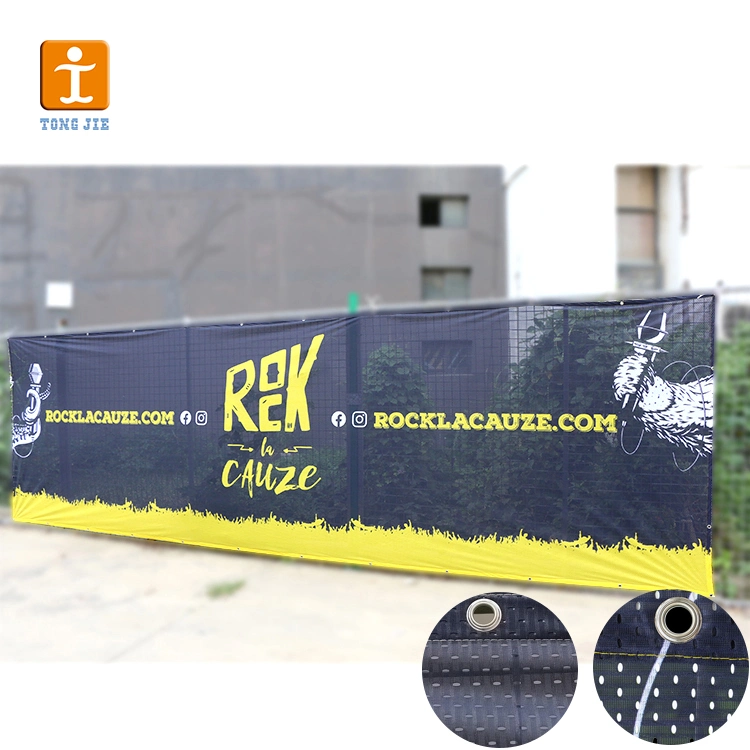 Custom Design Outdoor Hotsale Polyester Mesh Zaun Stoff Banner für Sportliche Aktivitäten Veranstaltungen