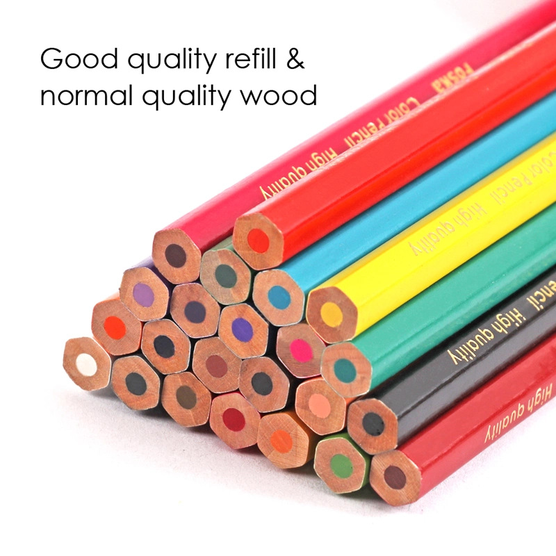 High quality/High cost performance  Environmental Wooden Color Pencil with Paper Tube