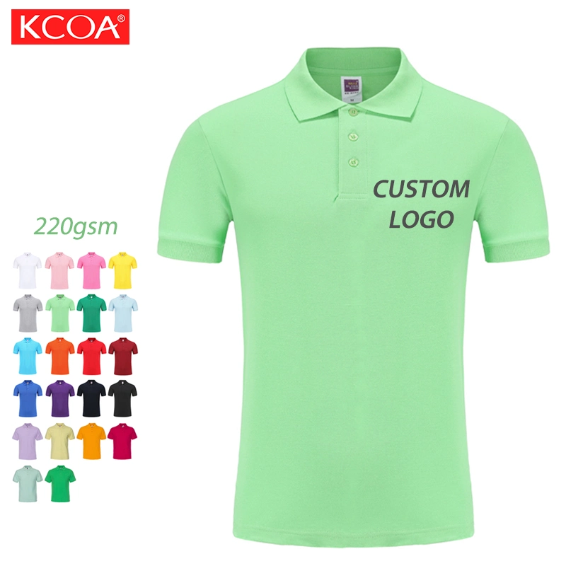 Casual Summer Green Promotional Cotton Blank Polo Shirt for Men