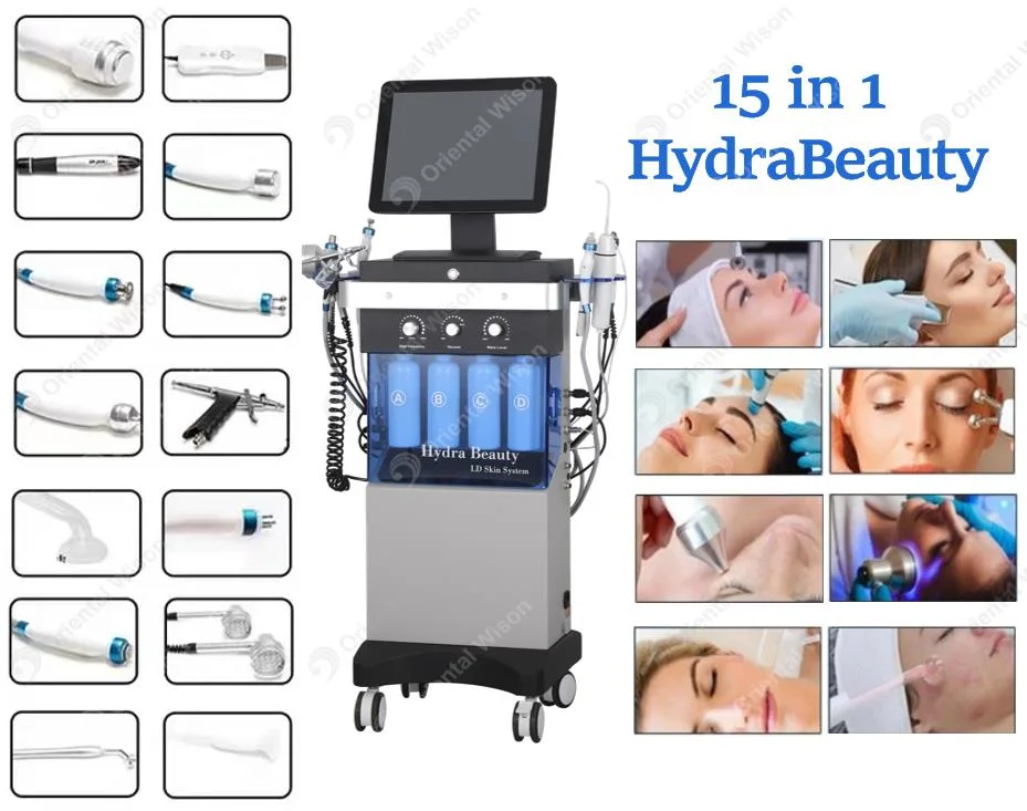 Hydrafach الأكثر شعبية Hydra H2O2 Hydrafacy Facial 12 في 1 جهاز معالجة البشرة Hydraface Machine