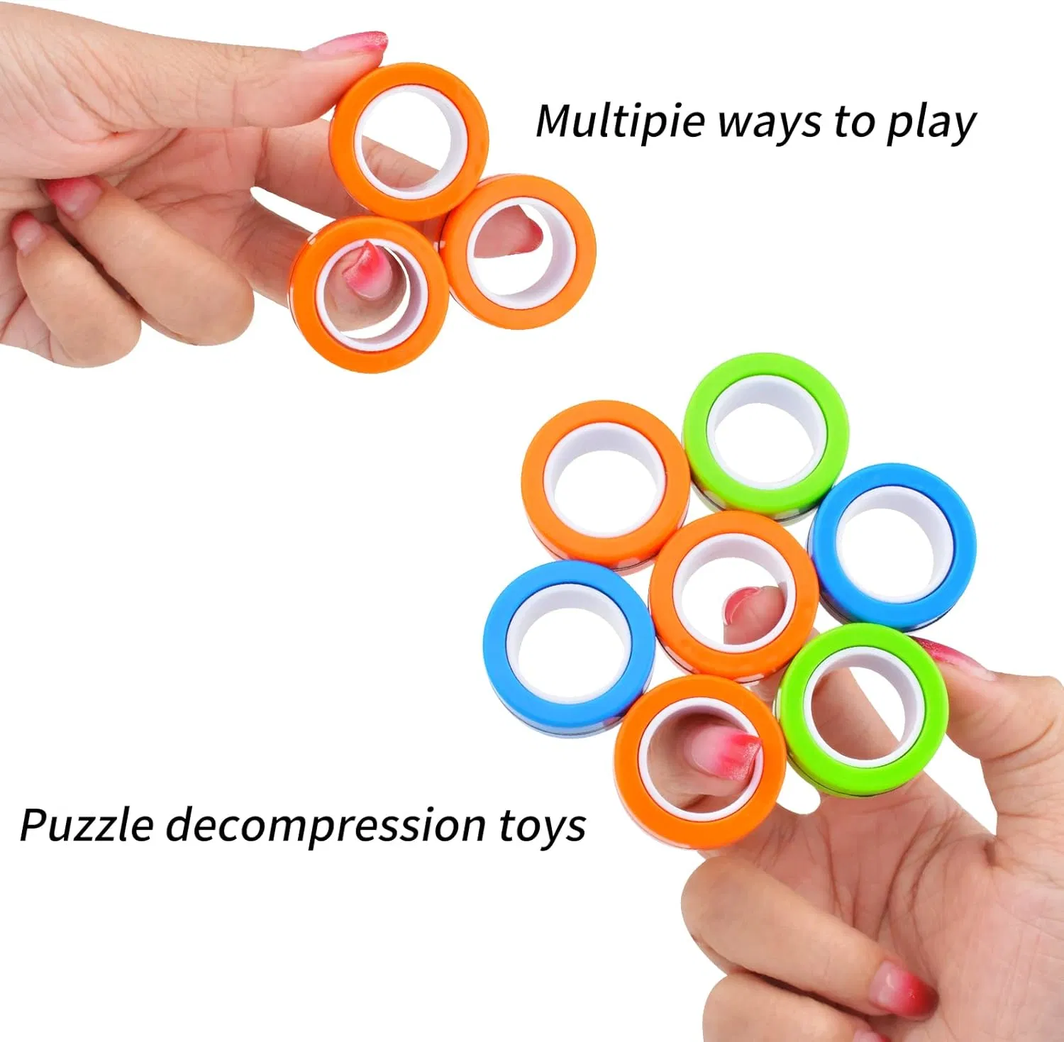 Magic Game Props Magnetic Bracelets Props Decompression Rotating Tool Toys for Anxiety Adult and Children Toy