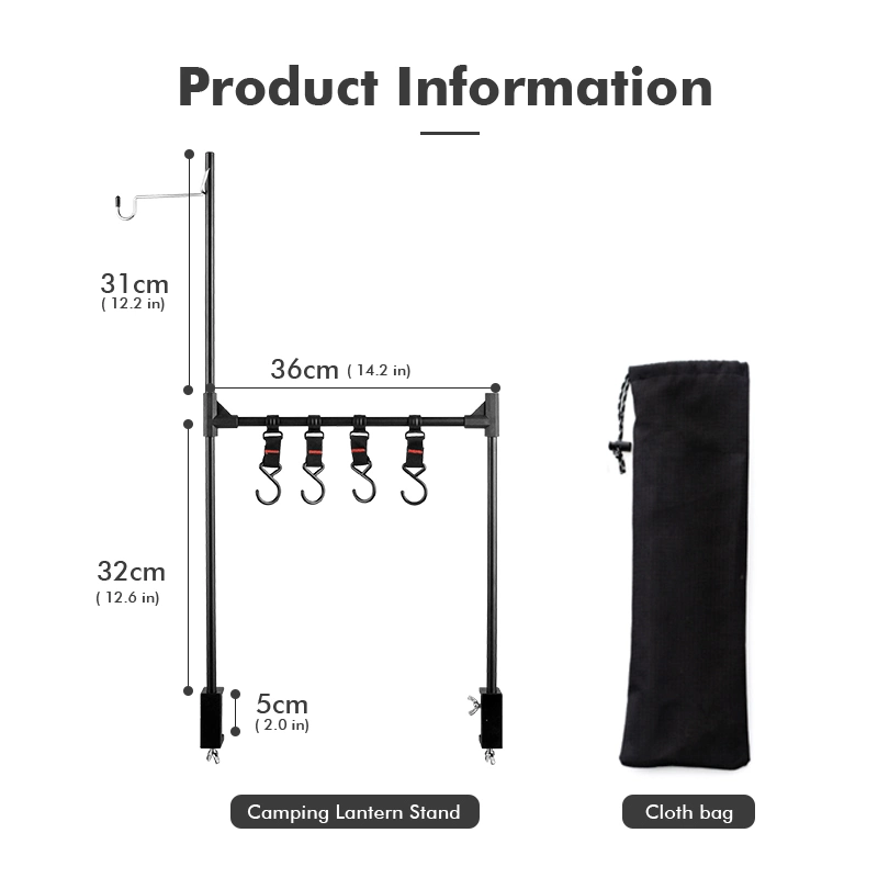 Kinggear Camping almacenamiento Soporte de luz de soporte de soporte de luz colgador