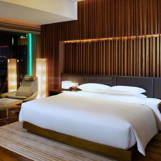 Conjuntos de quarto de madeira de alta qualidade feitos sob medida, móveis de hotel comerciais modernos.