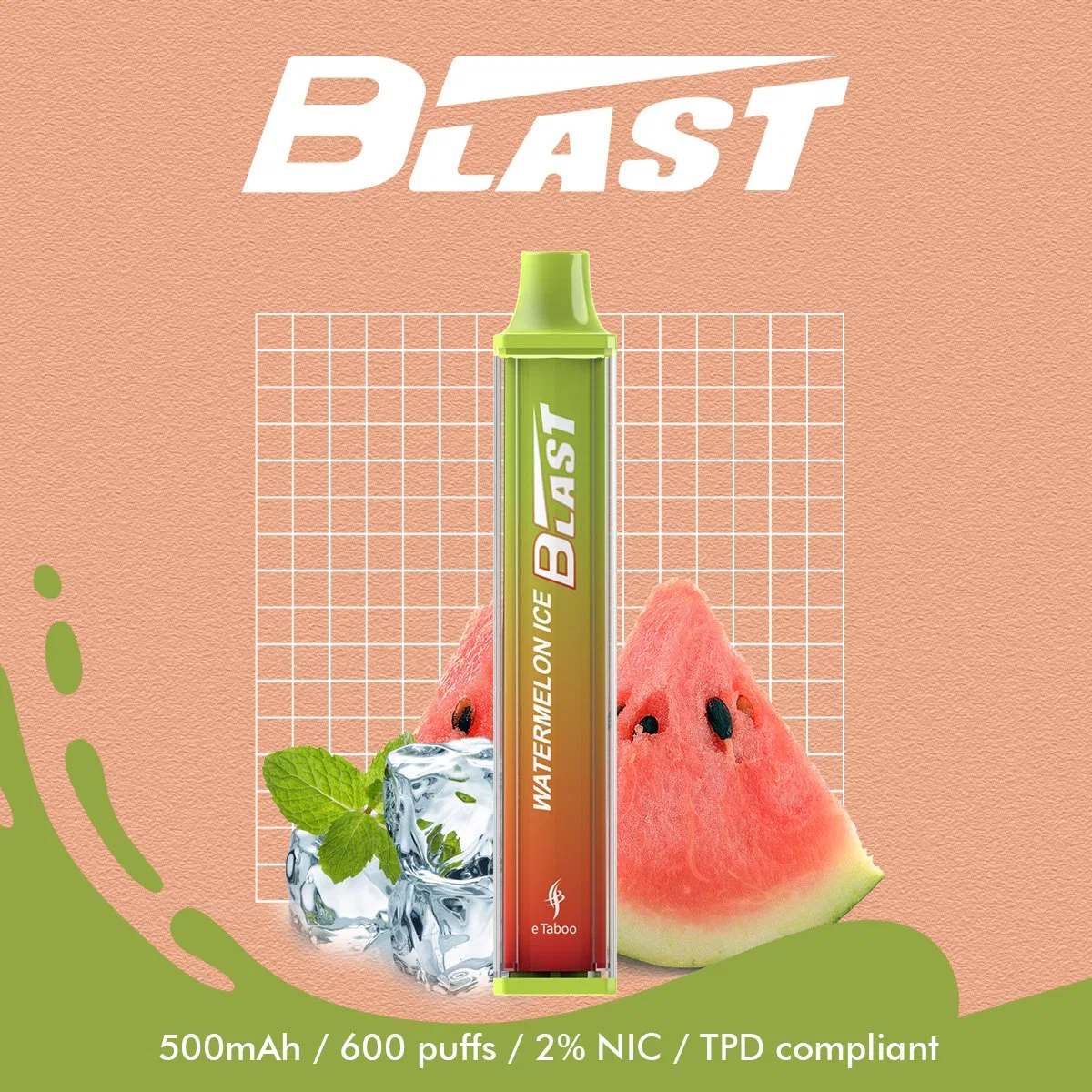 تصميم جديد أصلي مع Tpd EtoreBlast 600 أطواق يمكن التخلص منها مصباح قلم Vape في مصنع السجائر الإلكترونية بالجملة