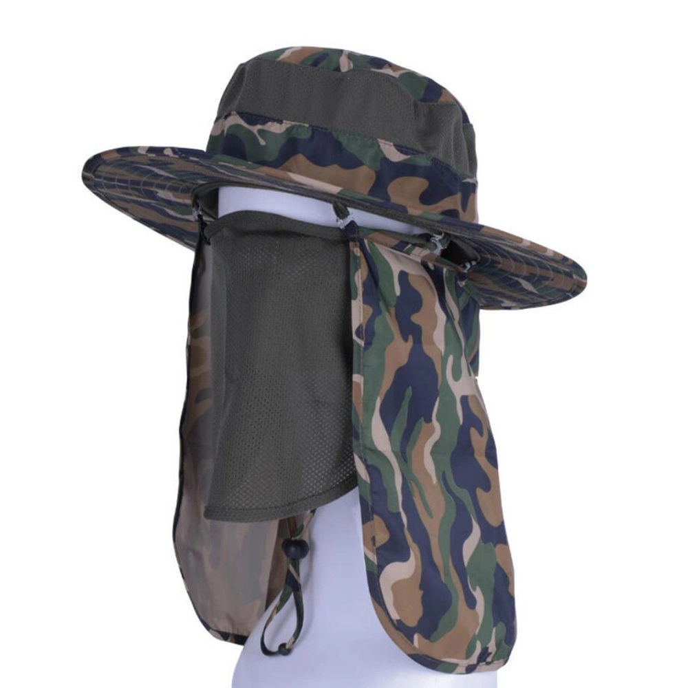 Outdoor Full Cover Hat Sun Protection Fishing Cap Wide Brim Ci13195