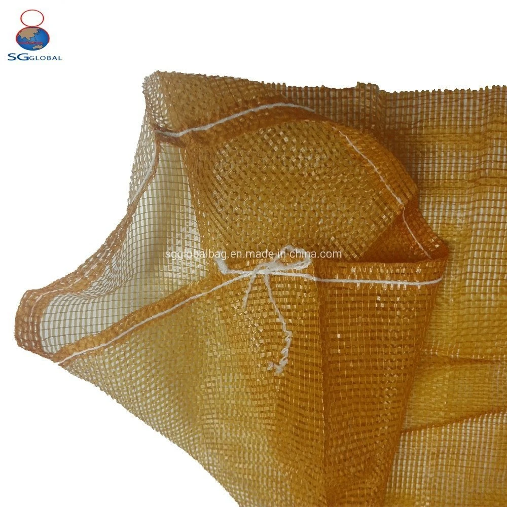 Grs SGS CE Certified Factory Virgin Polypropylene PP Woven Packing Fruit Vegetable Bean Cabbage Plastic Drawstring Leno Tubular Mesh Red Bag for Onion Potato