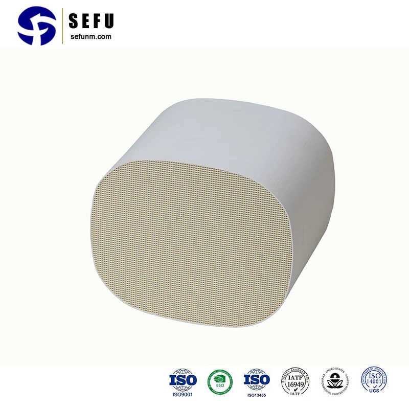 Sefu China Industrial Factory 101.6*101.6 400cpsi Cordierite Honeycomb Ceramic Substrate Automotive Catalytic Converter Twc Converter