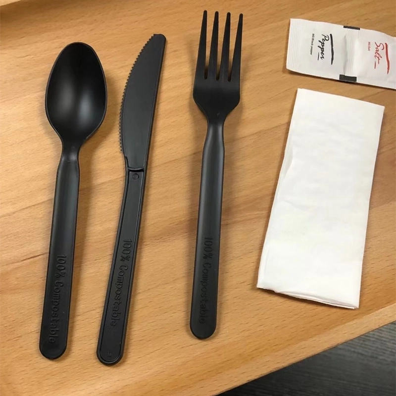 Disposable 7" Biodegradable & Compostable Cpla Cutlery Set Ecofriendly Utensils