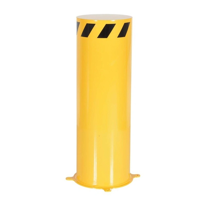 Alta calidad Seguridad de tráfico Amarillo Negro Acero Advertencia Bollard caliente Vendido