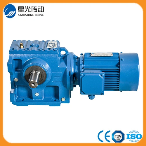 S Serie Right Angle Helical Worm Gear Reducer With Output Shaft