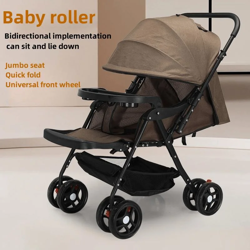 Baby Stroller, Lightweight Travel Foldable Baby Roller, Can Sit and Lie Down Baby Stroller