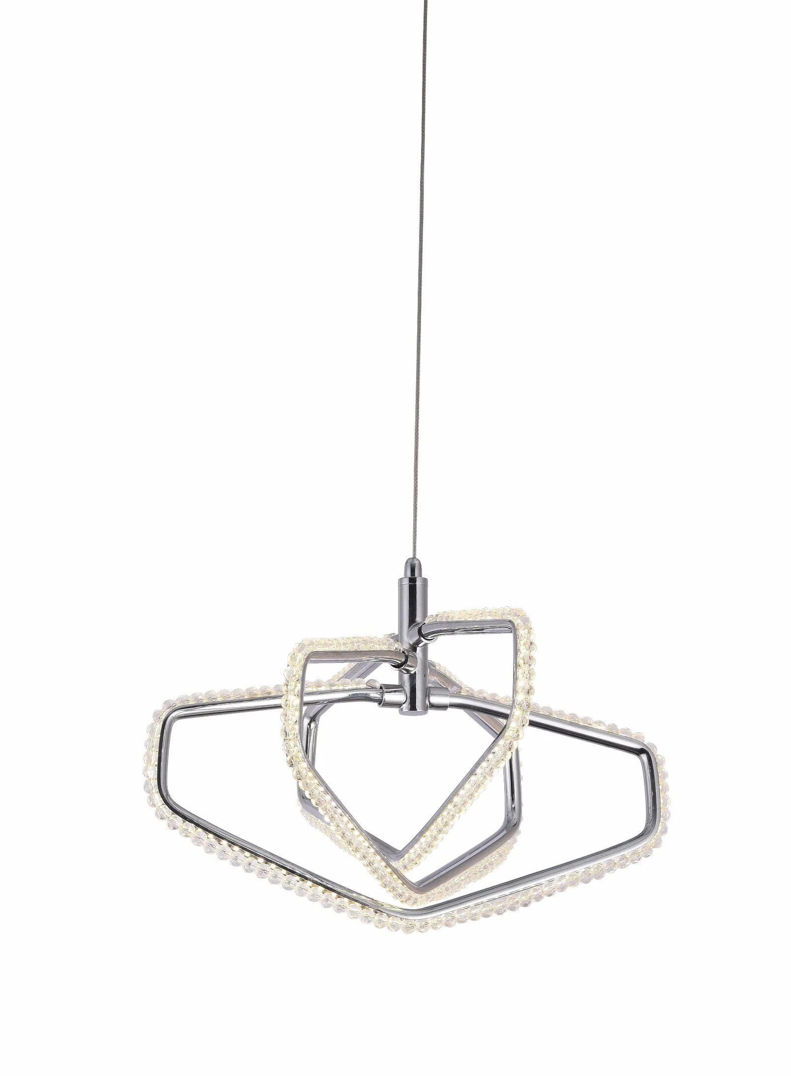 Modern Crystal LED Pendant Lamp in Chrome Finish (BL-P17145-20CH)