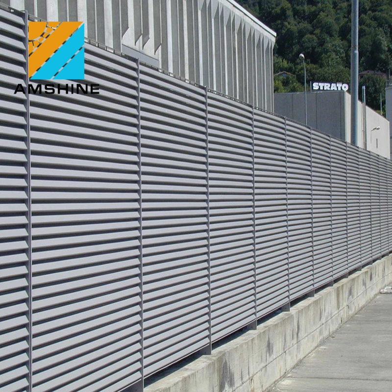 Aluminum Solid Powder Coated Black Infilled Wall Panels Garden Privacy Decorative Modular Slat Fence Panels