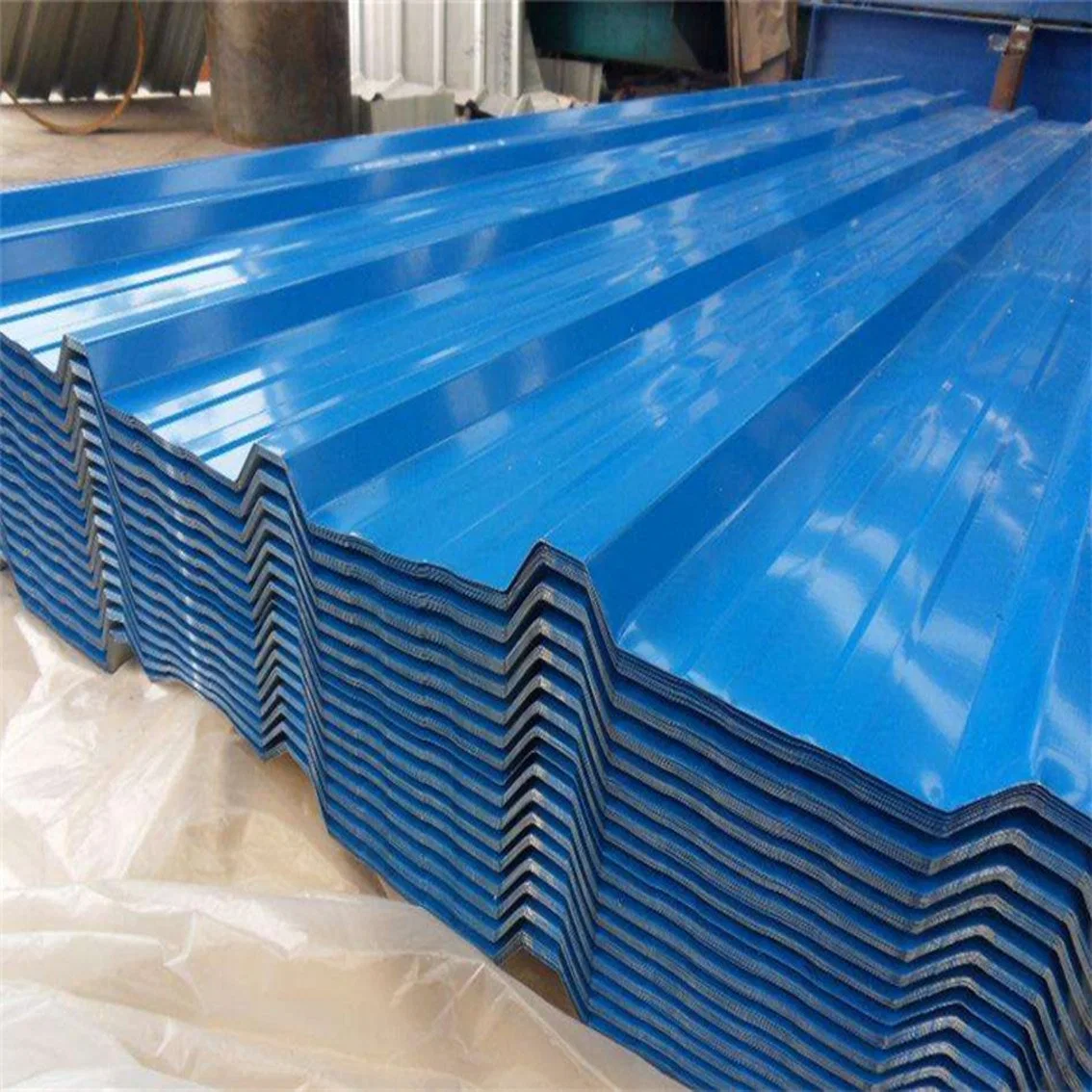 Material de construção onduladas PPGI/PPGL 0.12-1.5mm Prepainted galvanizado a folha de telha de Aço