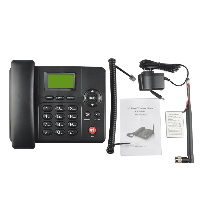 دعم تحويل المكالمات/انتظار المكالمات بطاقة SIM على سطح المكتب هاتف جدول 3G/3G الهاتف اللاسلكي الثابت