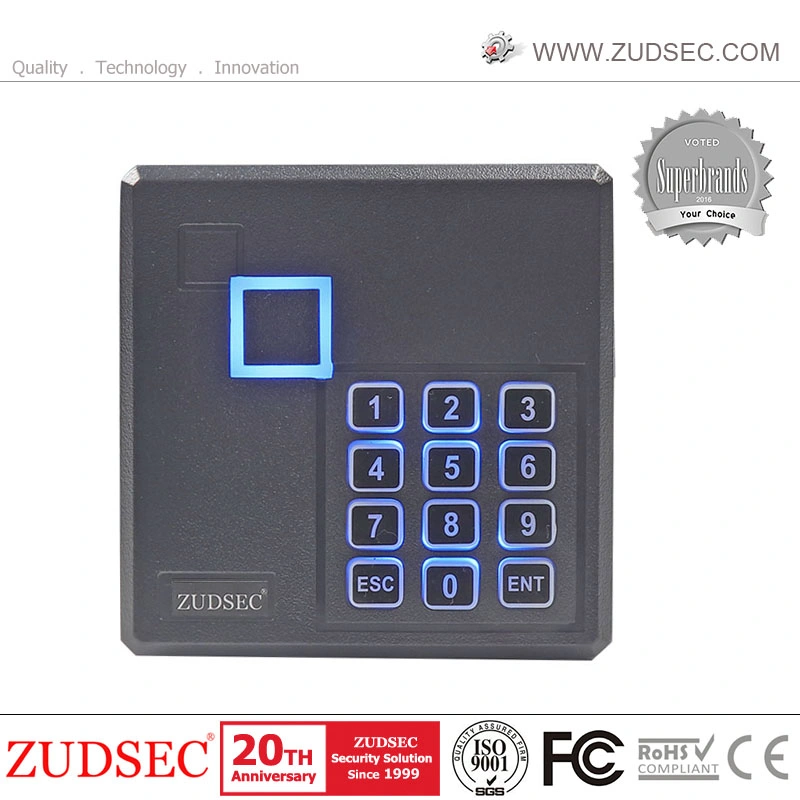 Control de acceso RFID resistente al agua Card Reader con el Pin de salida de teclado Wg26/34/IC ID.