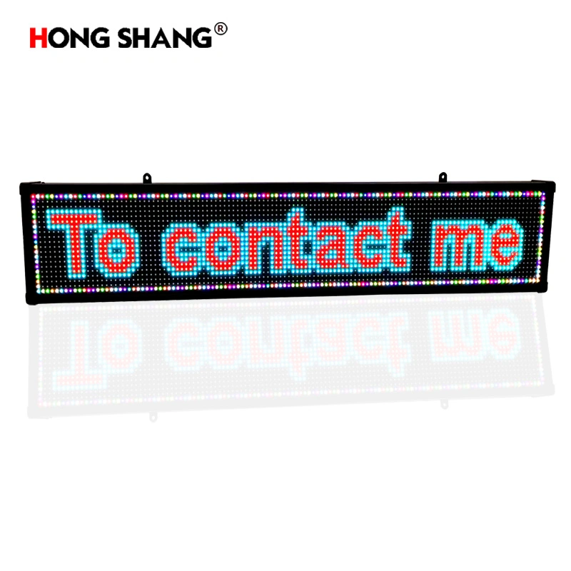 P10 Semi-Outdoor LED Display, WiFi to Send Text, Full Color Mobile Advertising Content Display