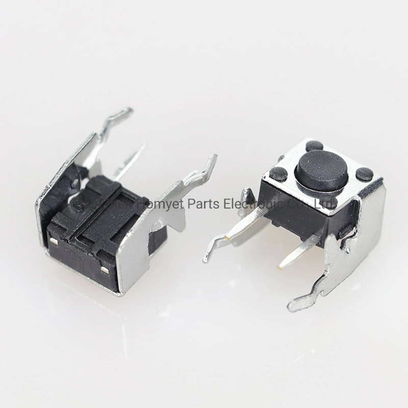 Tht Tact Switch 6X6 mm Right Angled Type with Ground Terminal