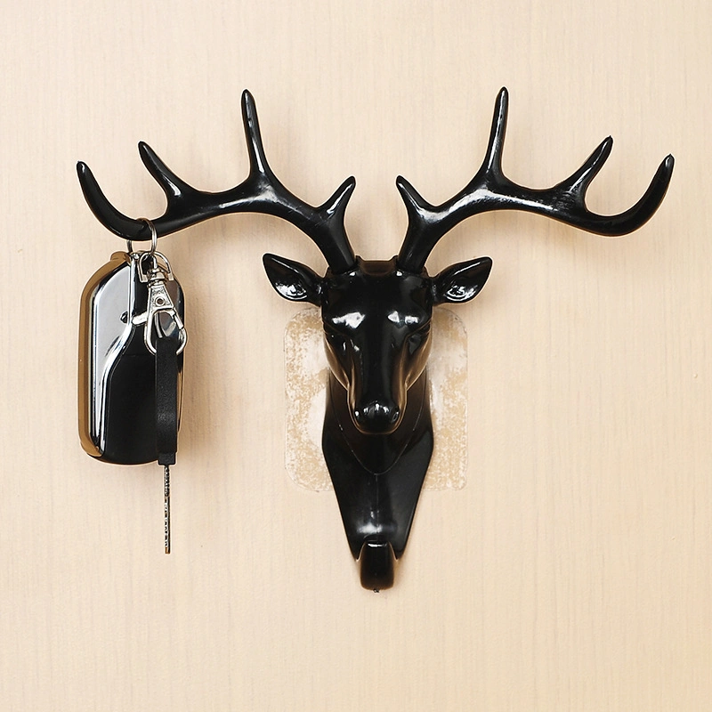 American Antler Decorative Hook Self-Adhesive Punch-Free Wall Shelf Wall Hanging Traceless Hook