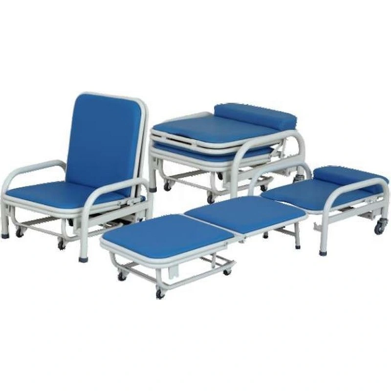 Chaise pliante de lit d'accompagnement d'hôpital pour patient en mousse