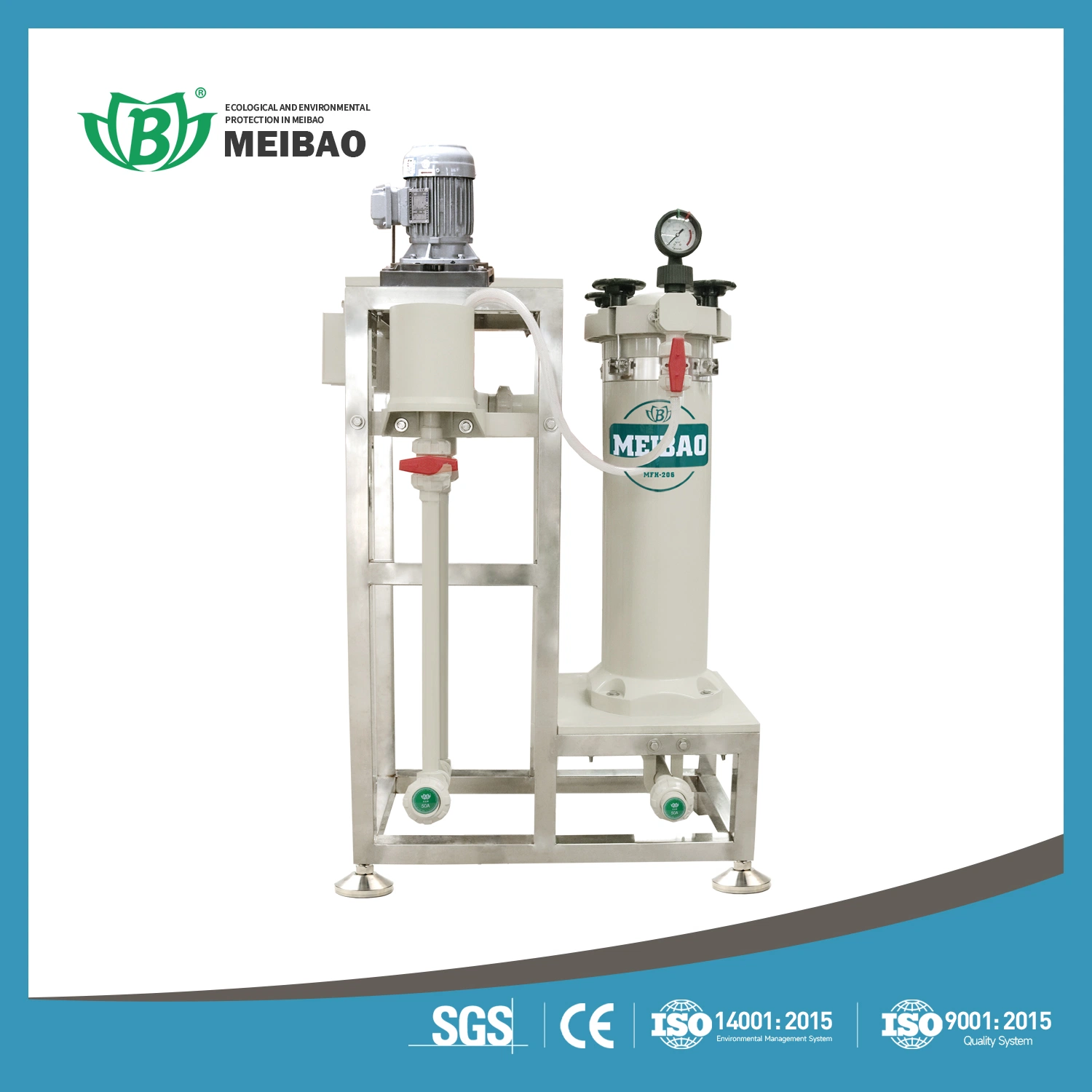 Environmental Protection Industry Acid Alkali Filter Liquid Filtration Machine with Pump