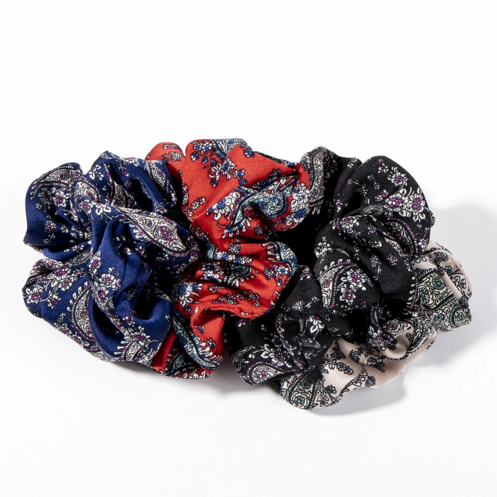 Chiffon Hair Rope Cashew Flower Print Fashion Hair Band Hair Accessories