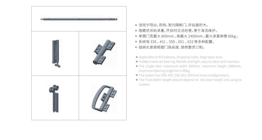 Balcony Folding Sliding Door 4 Fold Hardware System