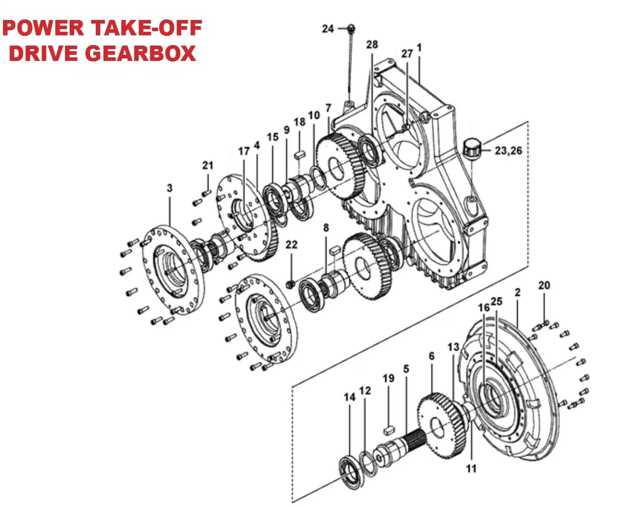 XE900D EC950E Transmission 4392 Pump Transfer Case apply for XE900D EC950E