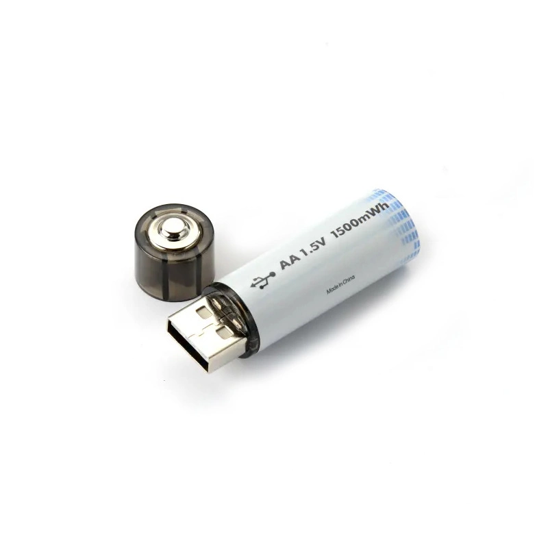 Sichere Batterie Typ C, 1,5V AA, AAA, USB Wiederaufladbarer Akku