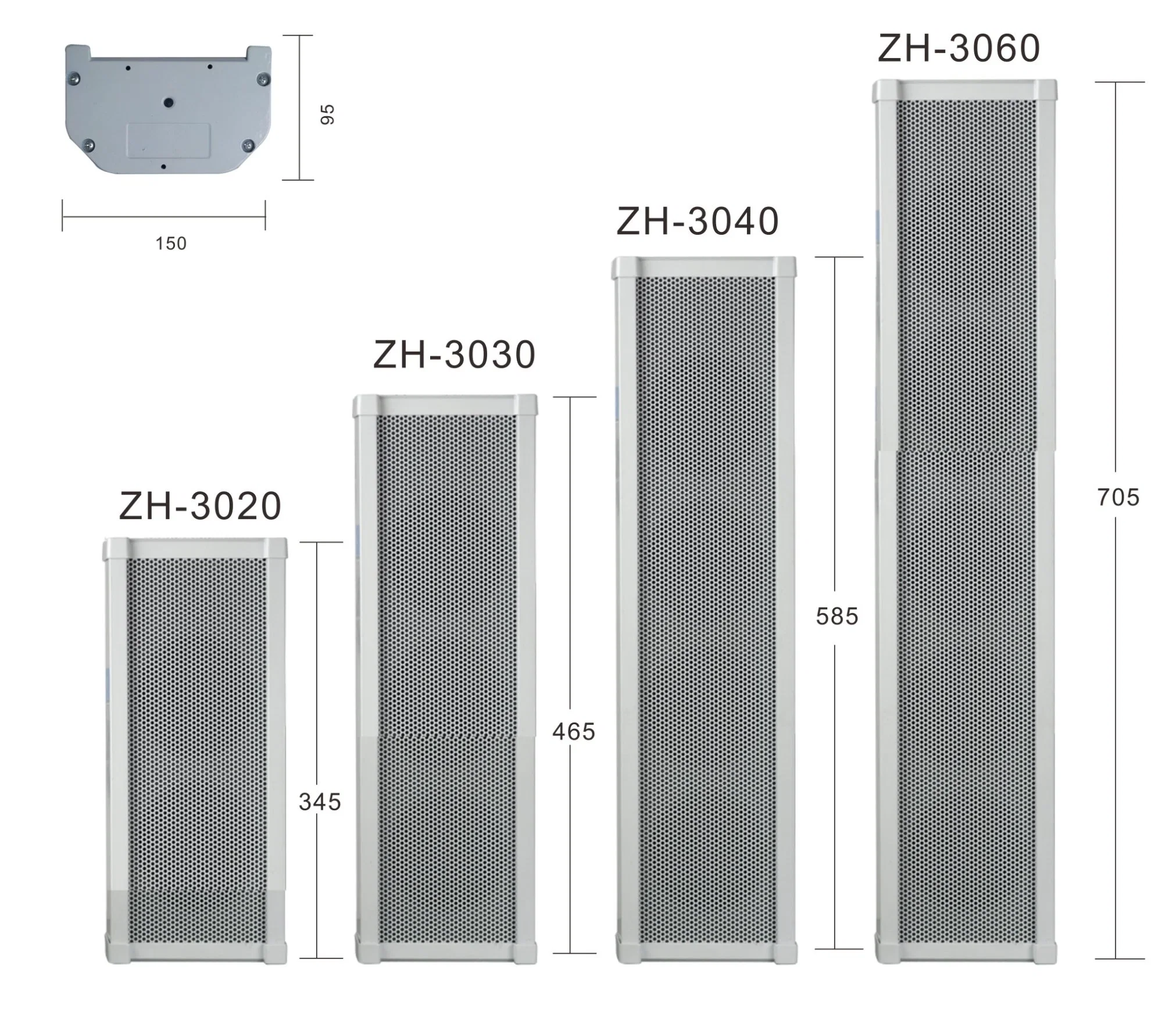 Professional Audio Sound System 60W Column Speaker Waterproof