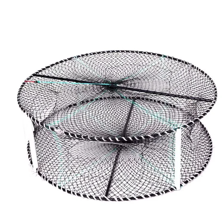 Cheap Price Foldable PE Net Long Aquaculture Fish Cage Lobster Crab Fishing Trap